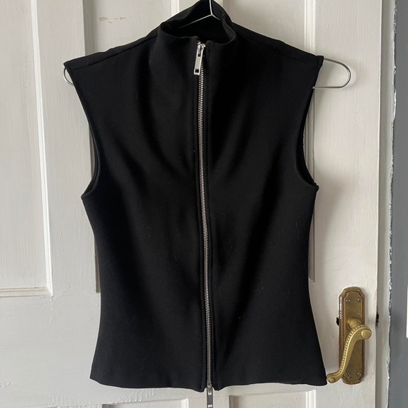 Zara ZARA FITTED TOP WITH ZIPPER. Black. Size XS. New with Tags. - Picture 3 of 7